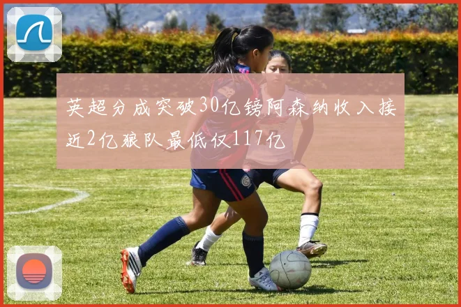 英超分成突破30亿镑阿森纳收入接近2亿狼队最低仅117亿